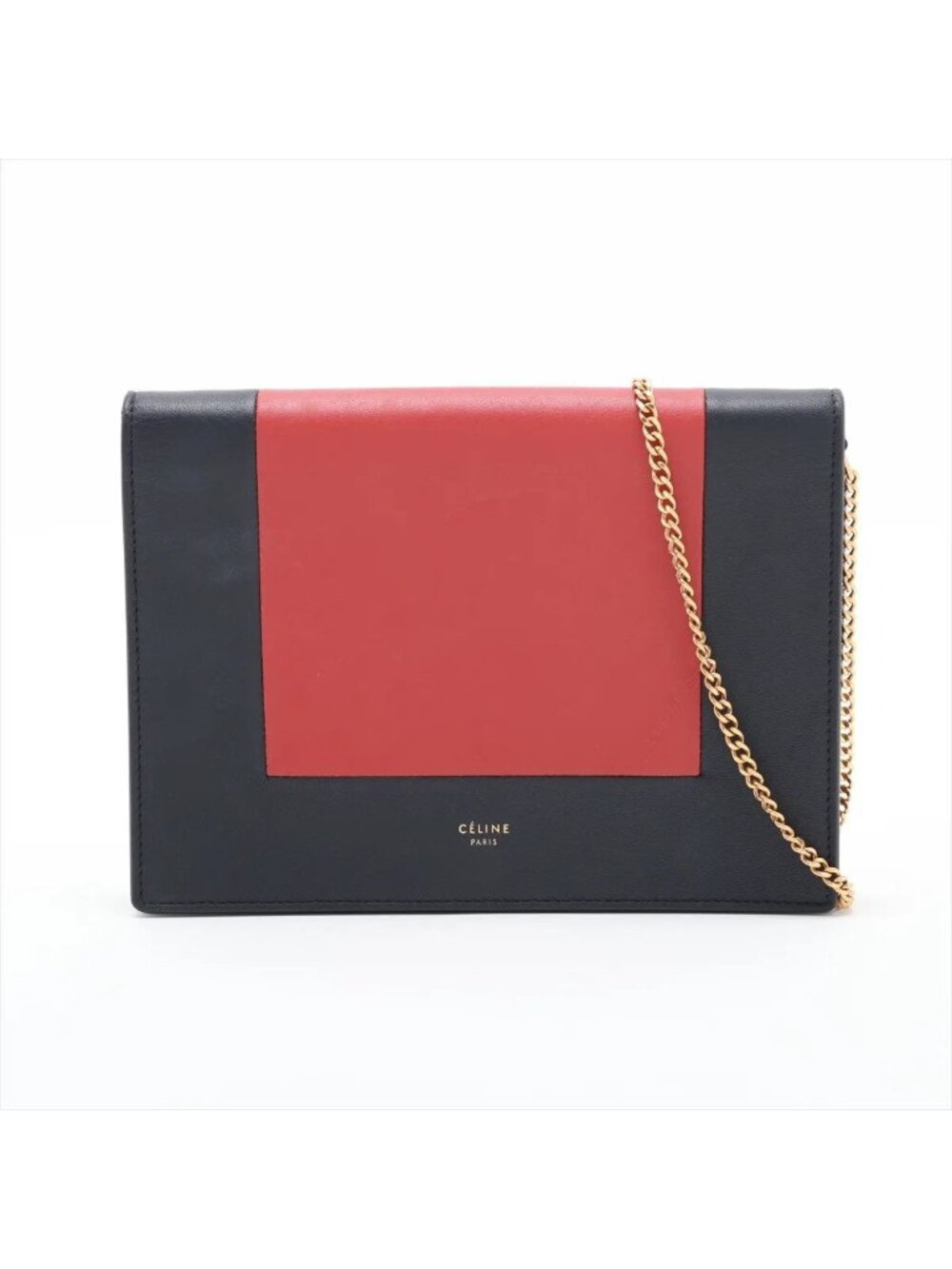 Celine Frame Evening Leather Chain Shoulder Bag